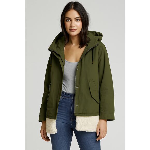 Doma Jackets & Blazers - Doma Convertible Shearling Trim Utility Jacket